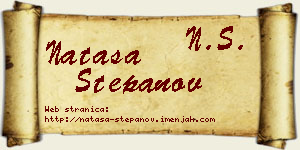 Nataša Stepanov vizit kartica